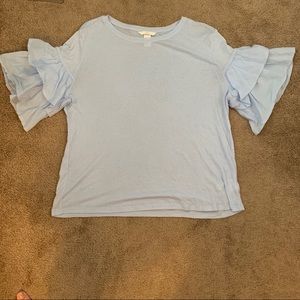 🚫sold🚫Powder blue H&M ruffle tee large